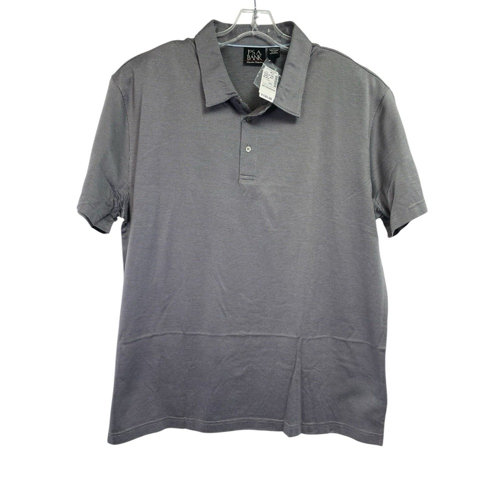 Jos A Bank Polo Men's XXL Grey Diamonds‎ 100% Pima Cotton Golf Polo (R11) NWTs